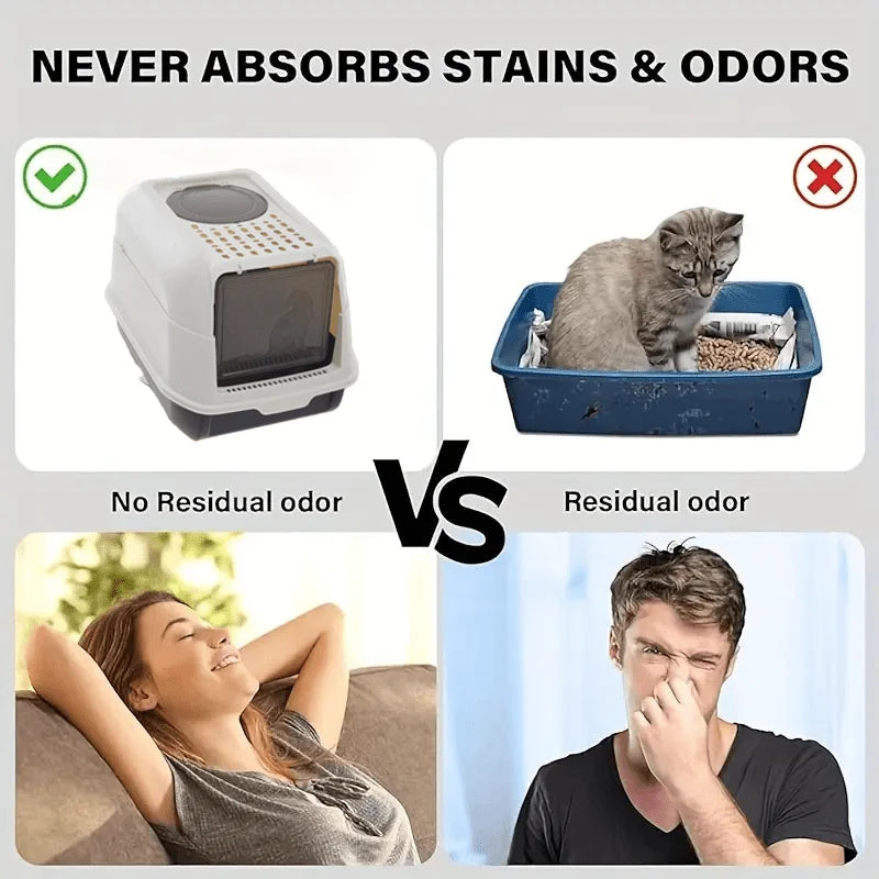 Cat Litter Box With Detachable Lid And Scoop Splash Proof