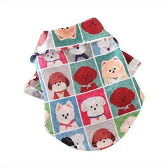 Stylish Lightweight Breathable Cartoon Pet Dog Shirt Clothing Set