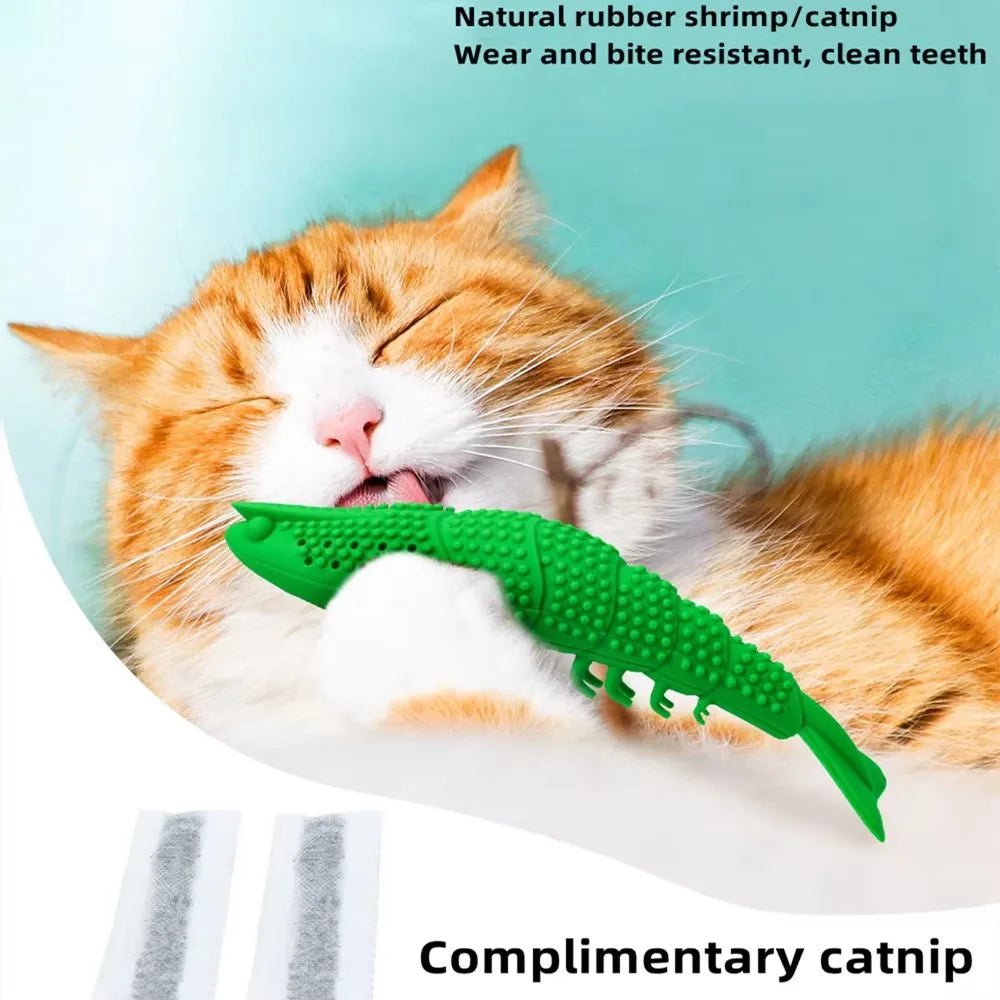 Catnip Toy Shrimp For Cats Interactive Chew Toy Pet Safe