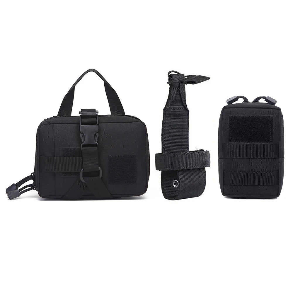 Dog Tactical Bag Set With Harness Pouches And Bottle Holder