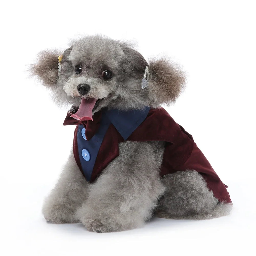 Christmas Dog Costume For Pets Tuxedo Wedding Outfit