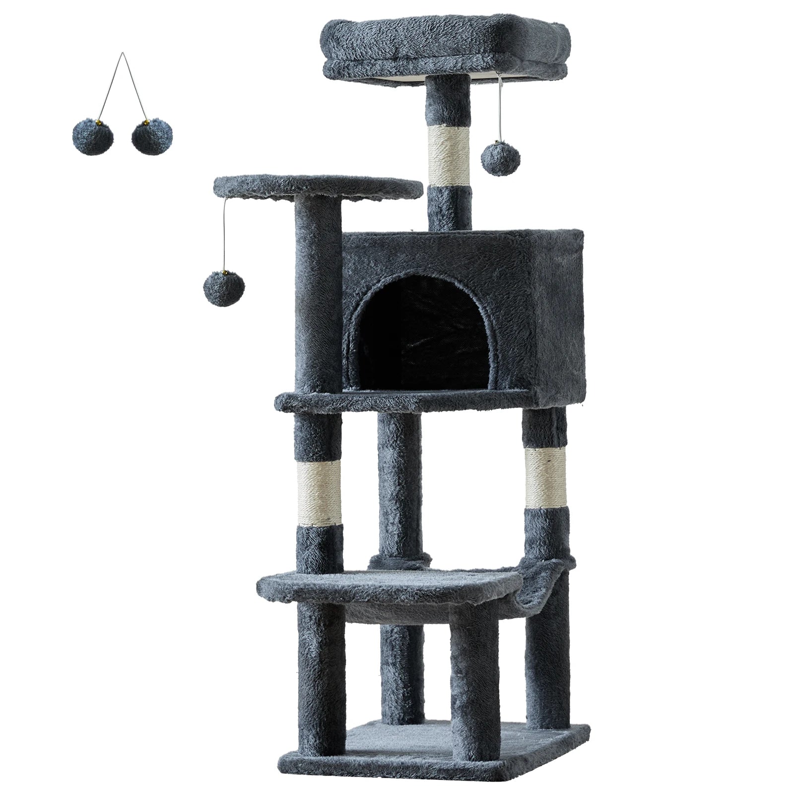 JHK Multi Cat Climbing Cat Tree Tower With Sisal Posts