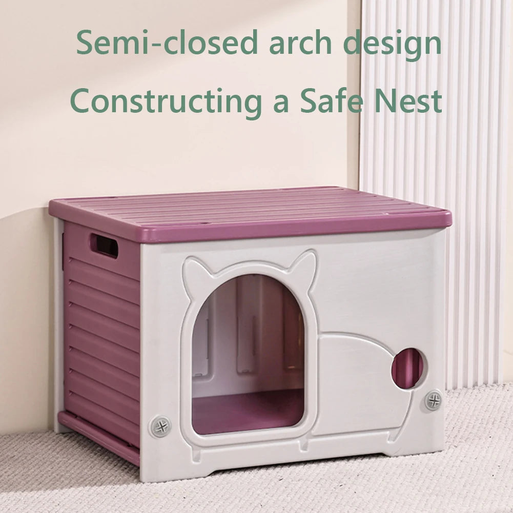 Newest Outdoor Portable Stray Cat Nest Winter Warm Waterproof Large Space Cat Shelter Washable Four Seasons Universal Cats House