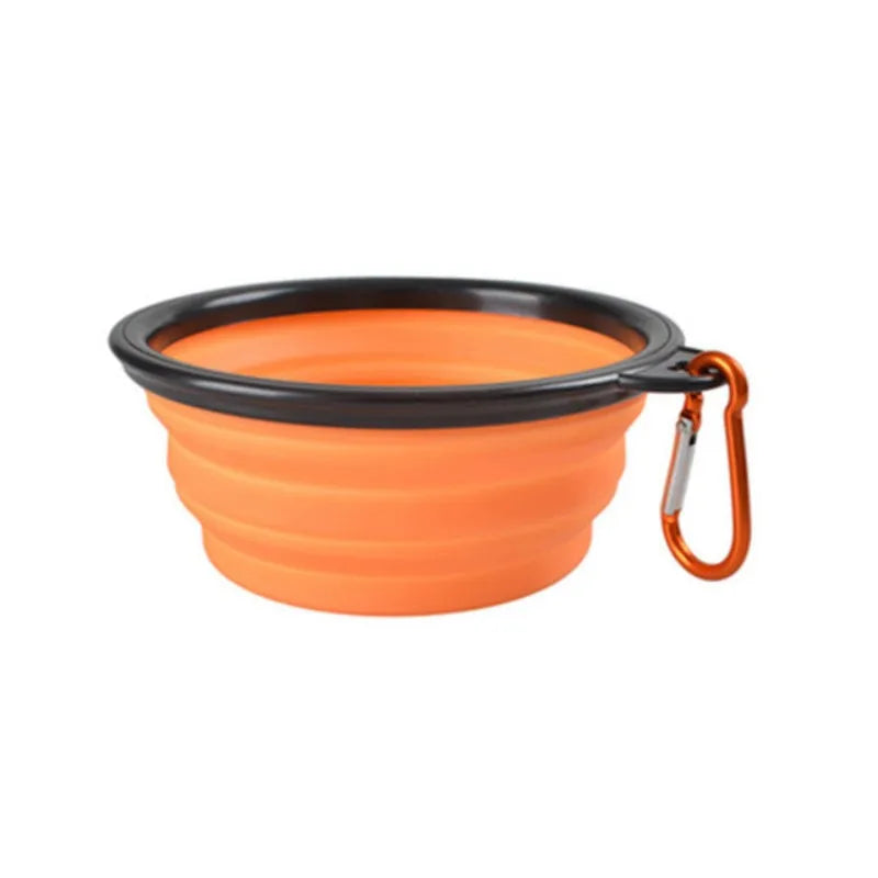 Portable Pet Food Bowl Collapsible Silicone TPR Travel Water Bowl