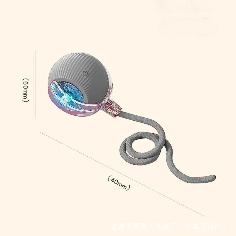 Interactive Cat Ball Toy Auto Rolling Teaser Sensor Kitten Rechargeable