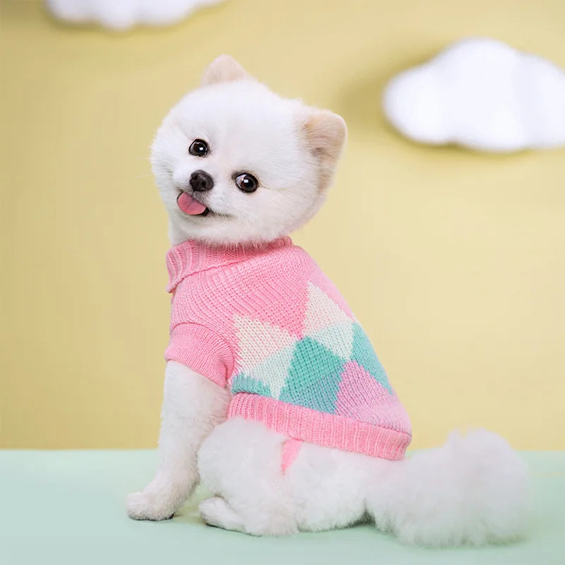CN Guangdong Dog Knitted Sweater All Seasons Striped For Dogs