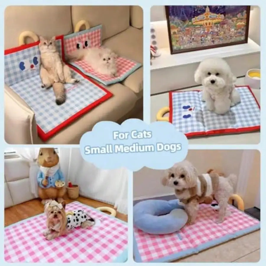Dog Cooling Mat Reversible Gel Infused Pad with Waterproof Layer