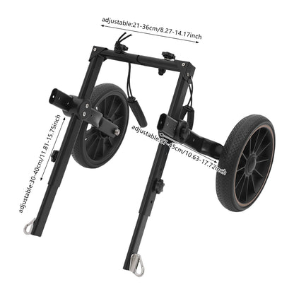 Adjustable Aluminum Alloy 2-Wheel Dog Wheelchair, Hind Leg Support Pet Rehabilitation Walking Aid Trolley, Supports Dogs Up to 65kg XXL /L for Injured, Paralyzed, Arthritic Dogs