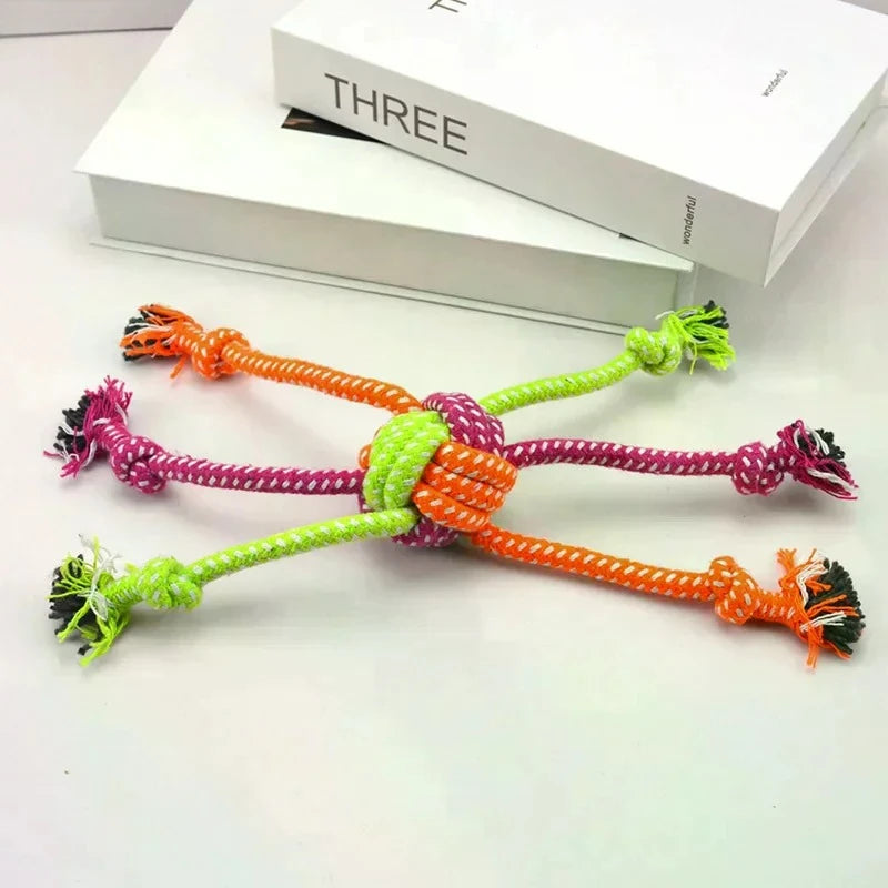 Cotton Dog Chew Rope Toy Durable Knot Bone For Puppies