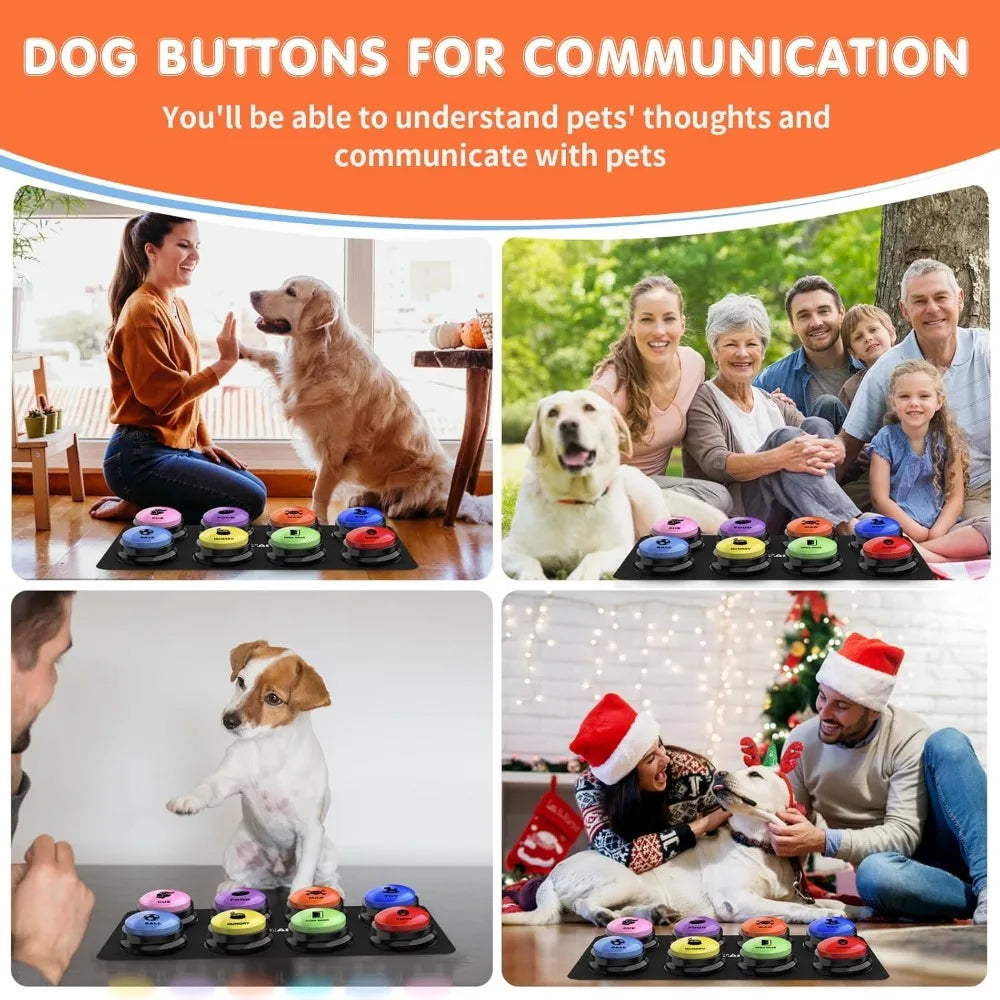 Dog Communication Buttons With 24 Scene Patterns And Recordable Sounds