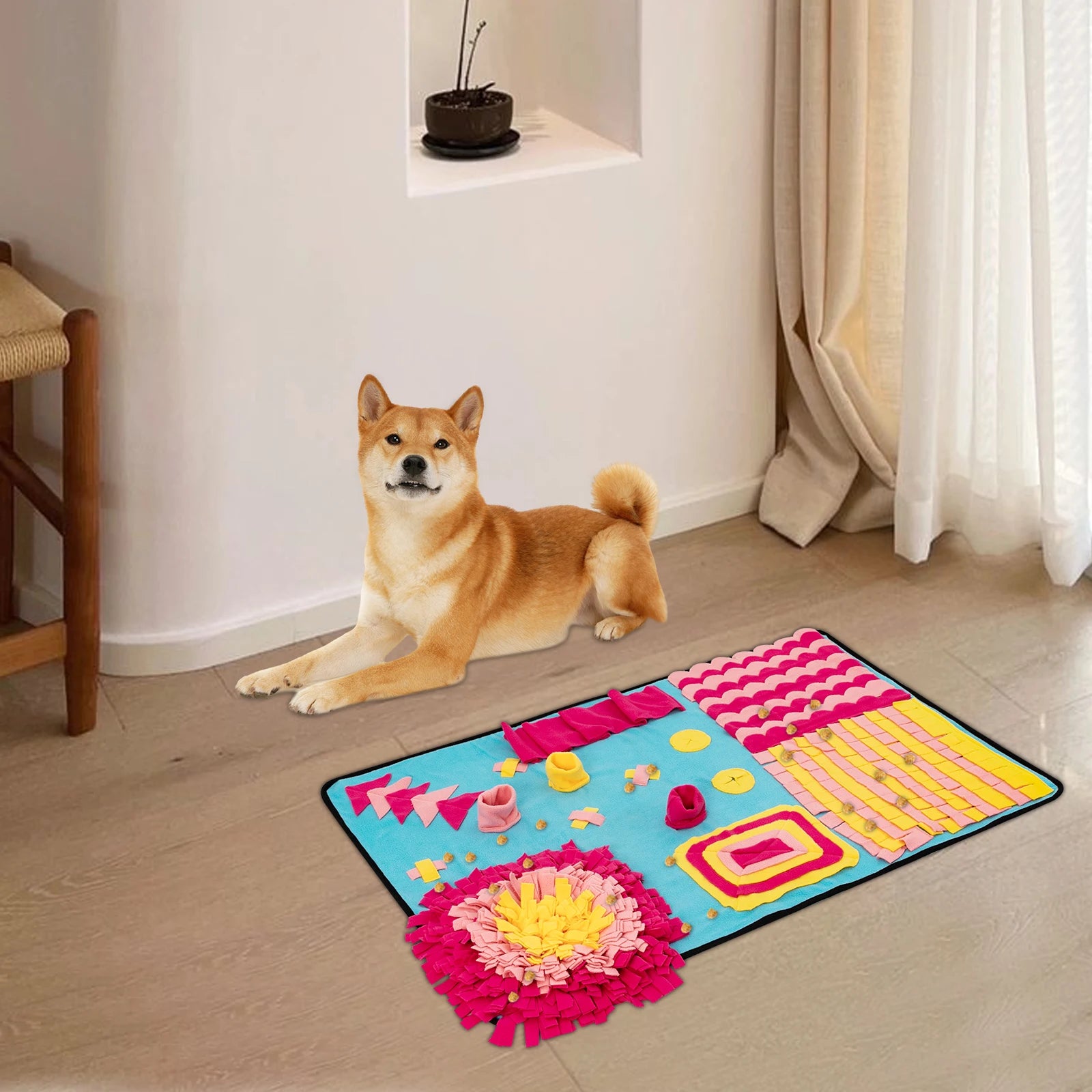 Fleece Sniffing Mat For Pets Interactive Dog Puzzle