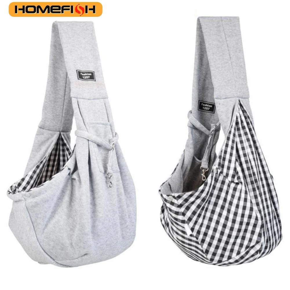 Adjustable Dog Sling Carrier With Pocket Breathable Crossbody Bag