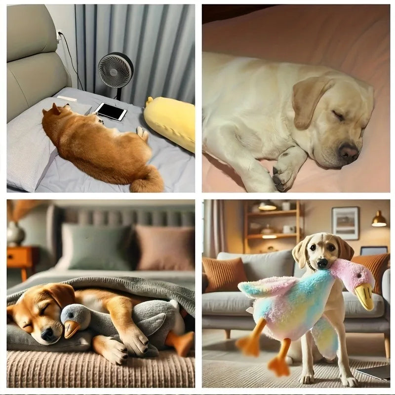 Soft Colorful Duck Plush Toy For Cats And Dogs Relief