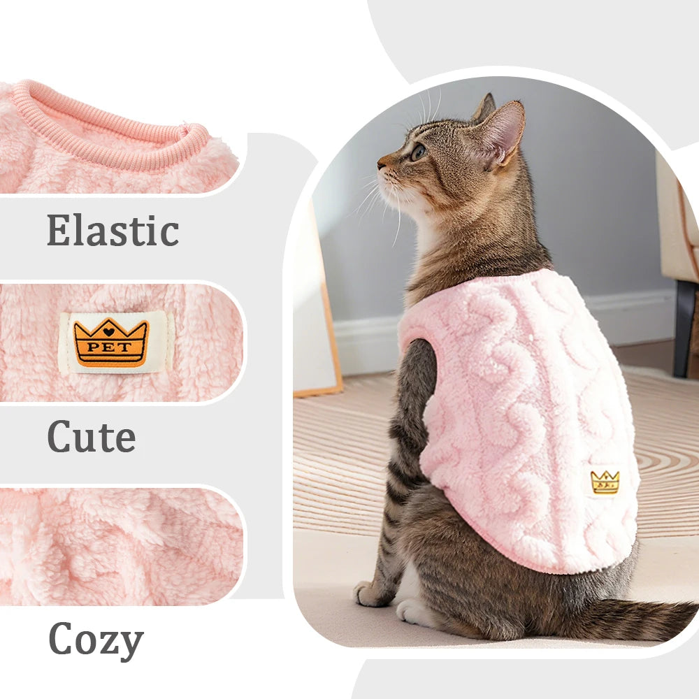 Winter Warm Fleece Pet Vest Coat For Small Cats Dogs