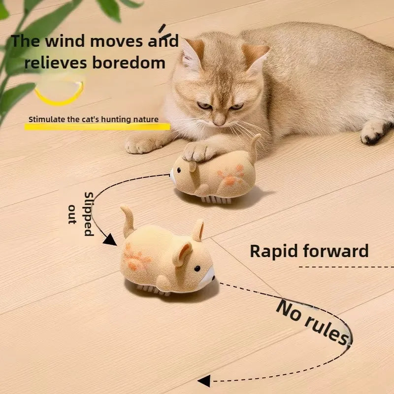 Macroupta Interactive Cat Toy Mouse Self Moving Obstacles Pet Supplies