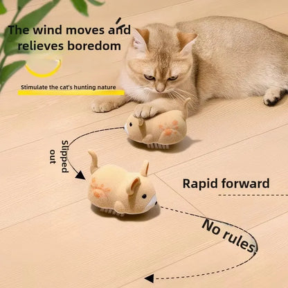Macroupta Interactive Cat Toy Mouse Self Moving Obstacles Pet Supplies