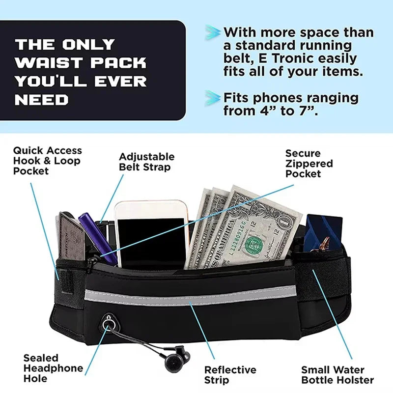 Booteely Hands Free Dog Leash Reflective Retractable With Waist Bag Belt