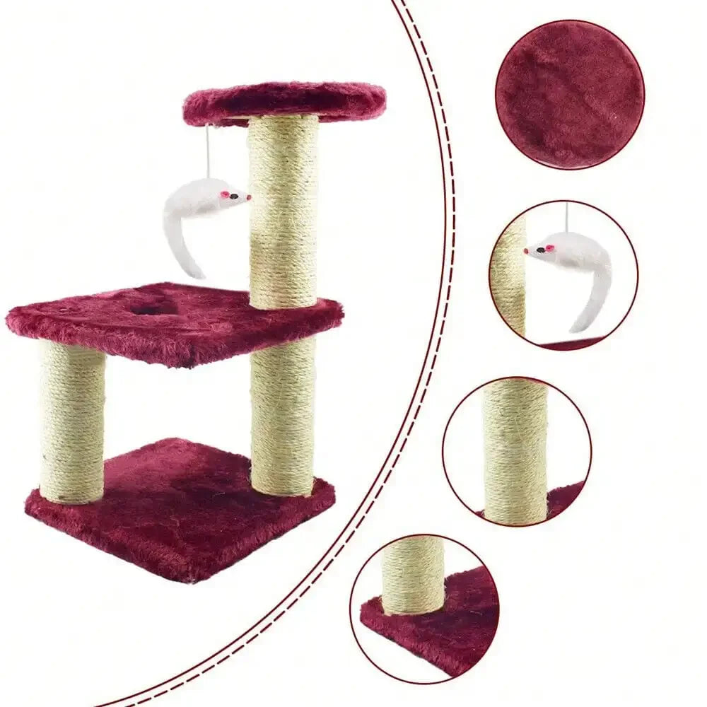 Guangdong Cat Tree Condo Tower Activity Center 2 Level Sisal Scratching Post Perches
