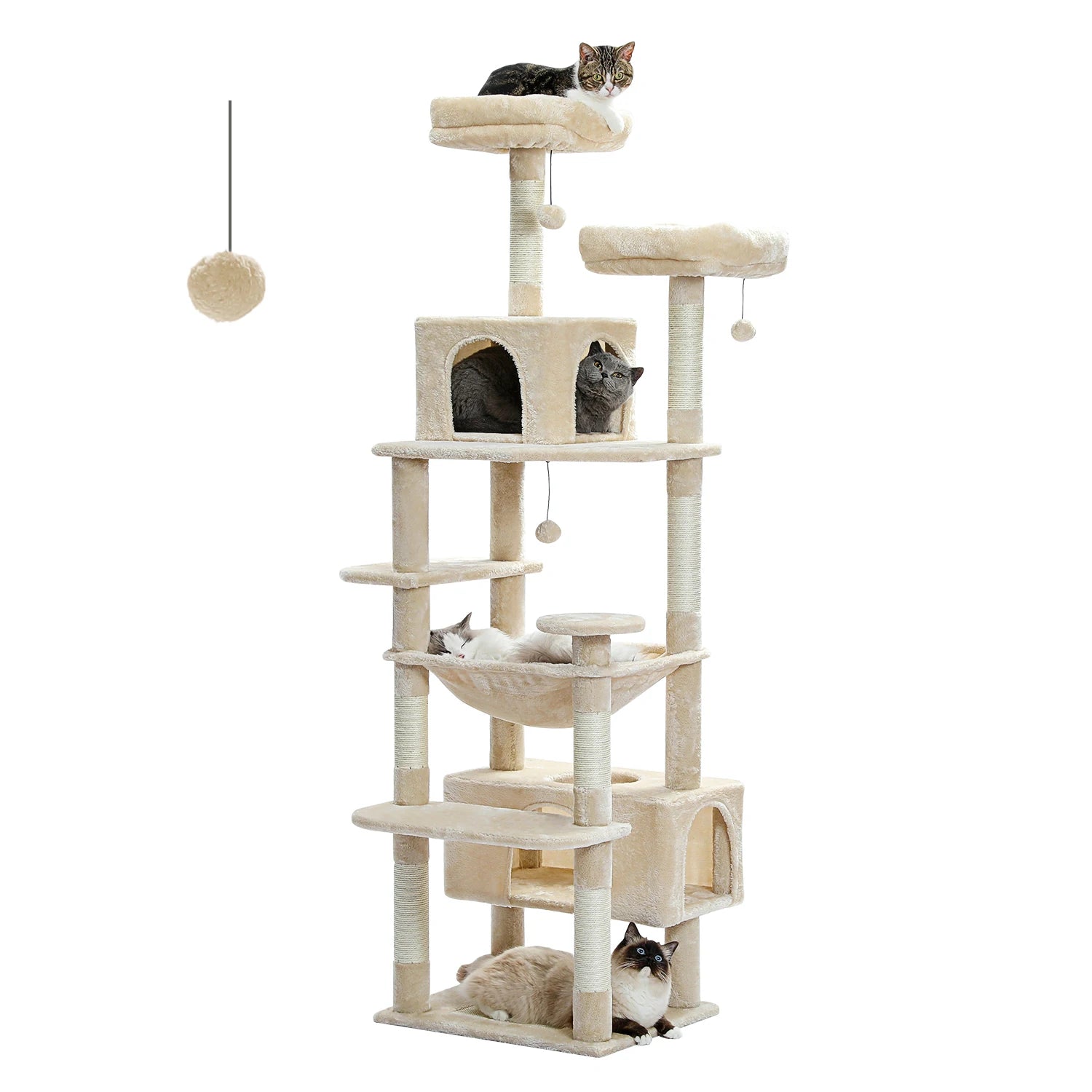 PAWZ Road Cat Tree And Tower For Cats With Sisal Posts
