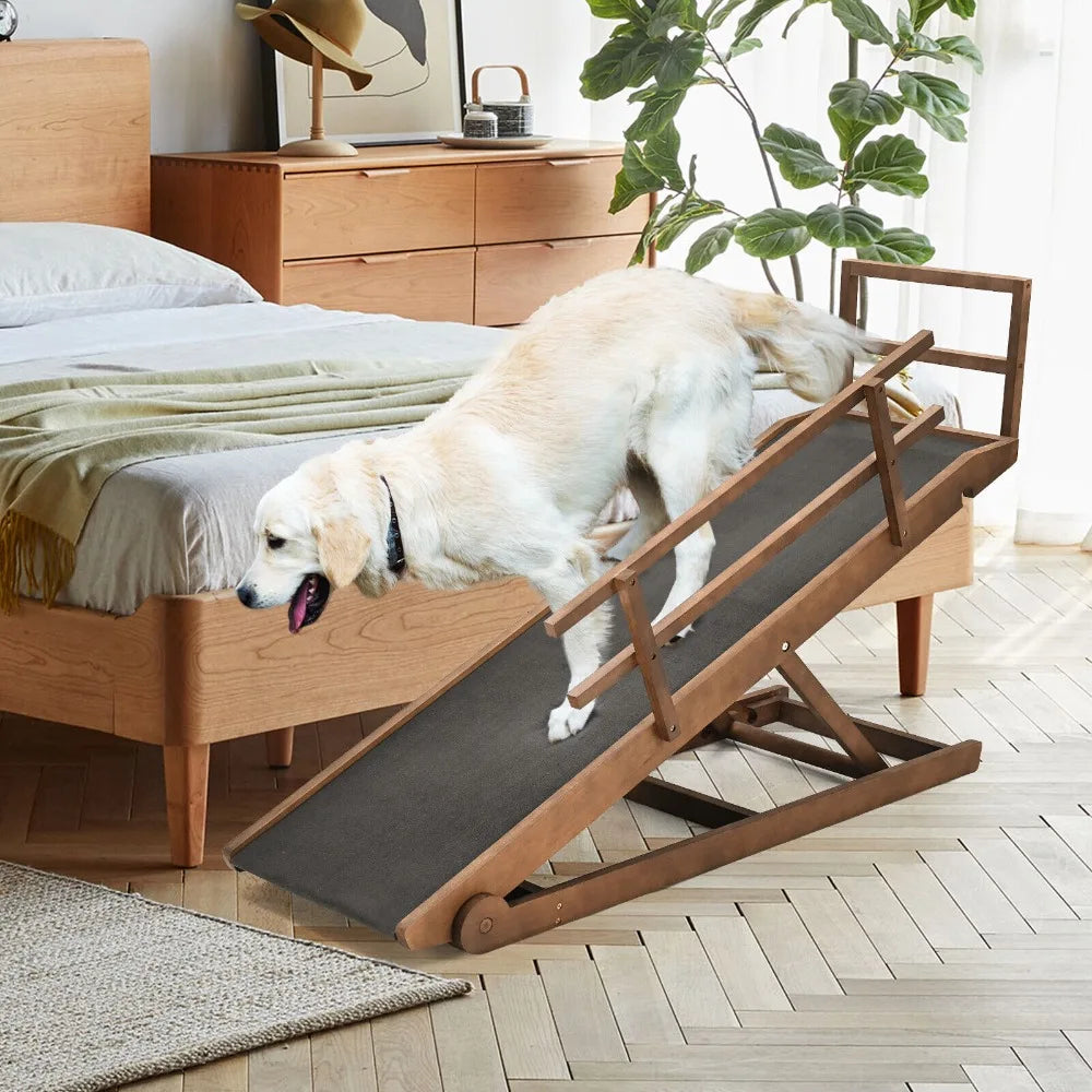 NONEDog Door Adjustable Dog Ramp For Bed Car Couch