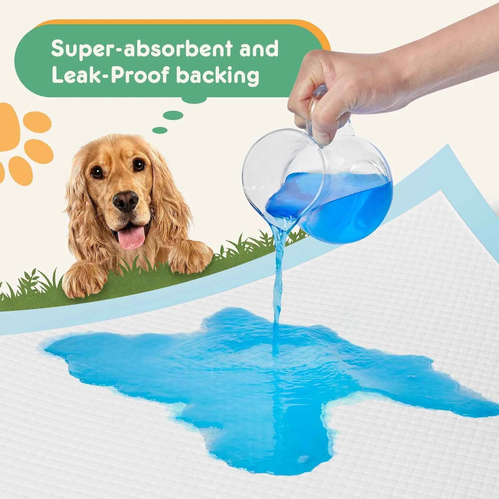 JHK 150 Count 22" x 22" Super Absorbency Disposable Underpads Leakproof Quick Drying Disposable Pads for Dogs Puppy Cat Pee Pads
