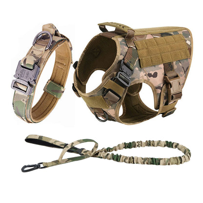 PETRAVEL Tactical Dog Harness Leash Molle Pouches For German Shepherds