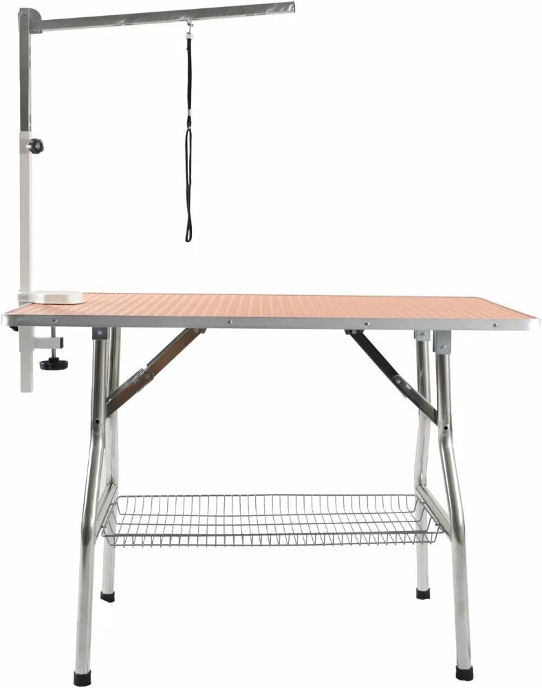 High-Conce rned? Wait. I must not insert extra spaces. The string should be exactly: "High-Concerned Heavy Duty Stainless Steel Foldable Pet Grooming Table"