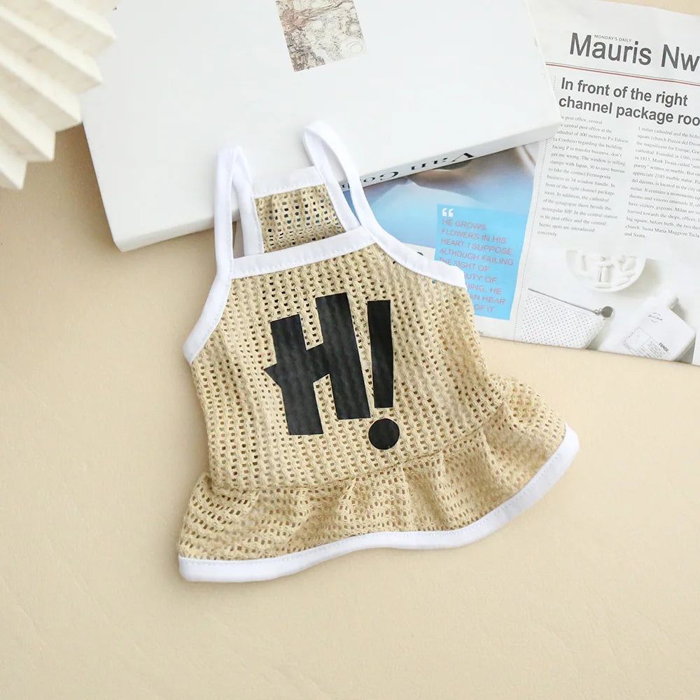 Mesh Strap Pet Princess Skirt Summer Small Dog Cat Thin Cool Breathable Simple Daily Walking Teddy Outfit