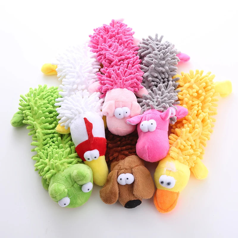 Squeaky Plush Dog Toy With Teething Sound For Daily Fun