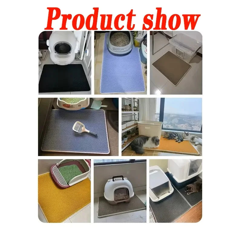 Hignconcerned Cat Litter Mat Non Slip Double Waterproof