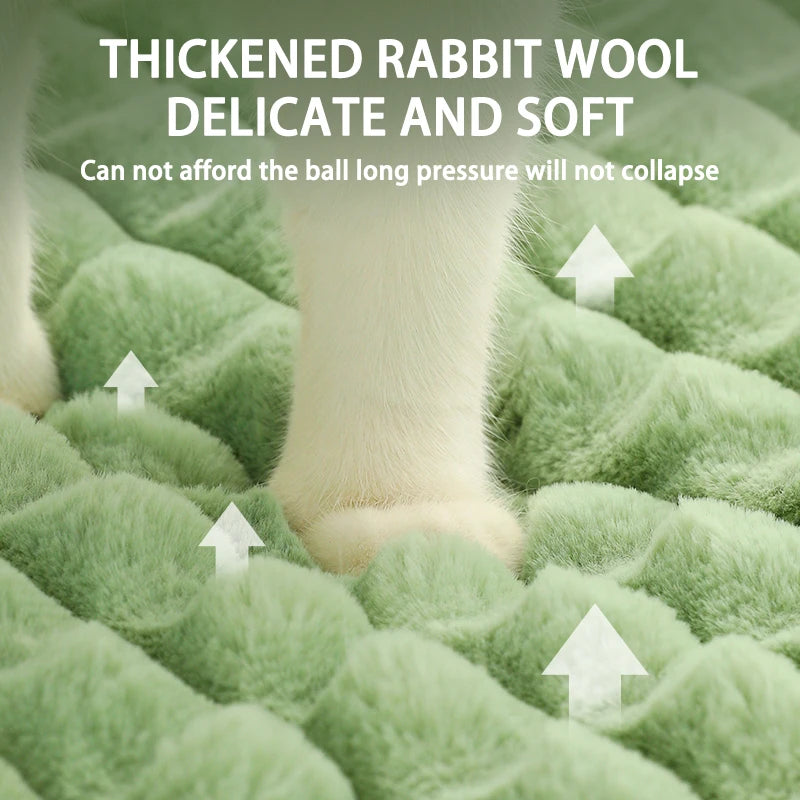 Thickened Dog Bed Removable Winter Super Warm Washable Dog Mat Deep Sleep Fluff Bed for Small Medium Large Dogs Cats Pillow
