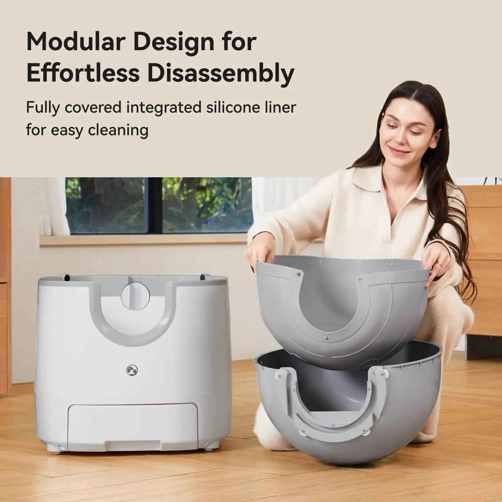 Furoomate - Automatic Smart Cat Litter Box, Self-Cleaning, 11L, High-Capacity Pet Toilet Tray