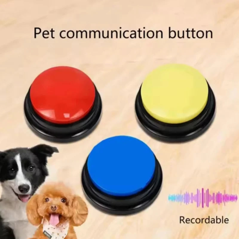 Dog Recordable Toys Talking Pet Buttons Squeaky Toy Starter Kit