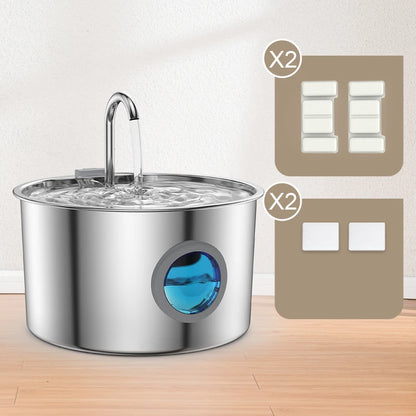 OPETH Stainless Steel Cat Water Fountain Automatic Pet Dispenser