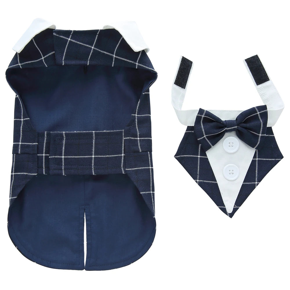 Christmas Dog Costume For Pets Tuxedo Wedding Outfit