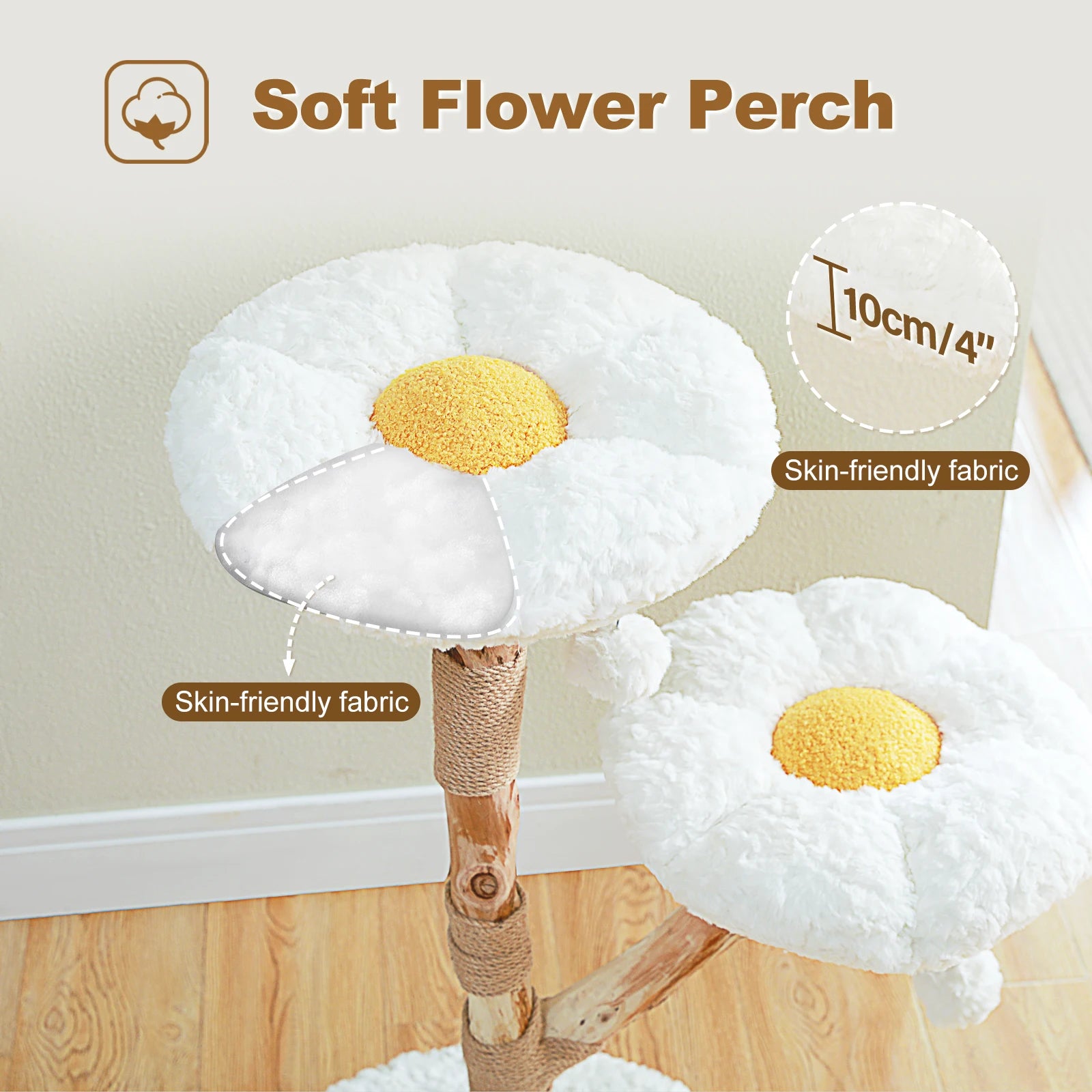 PAWZ Road Cat Tree Tower With Natural Wood Scratching Posts