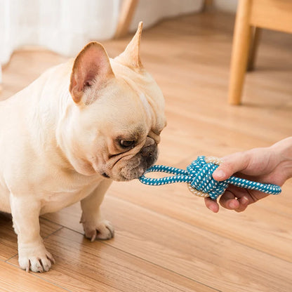 VZZ Interactive Cotton Rope Mini Dog Toy Ball Chew