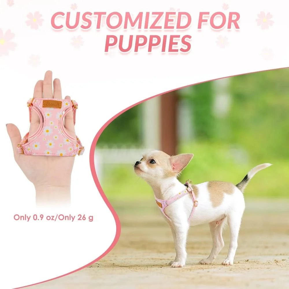Pet Harmony No Pull Adjustable Floral Pattern Dog Harness