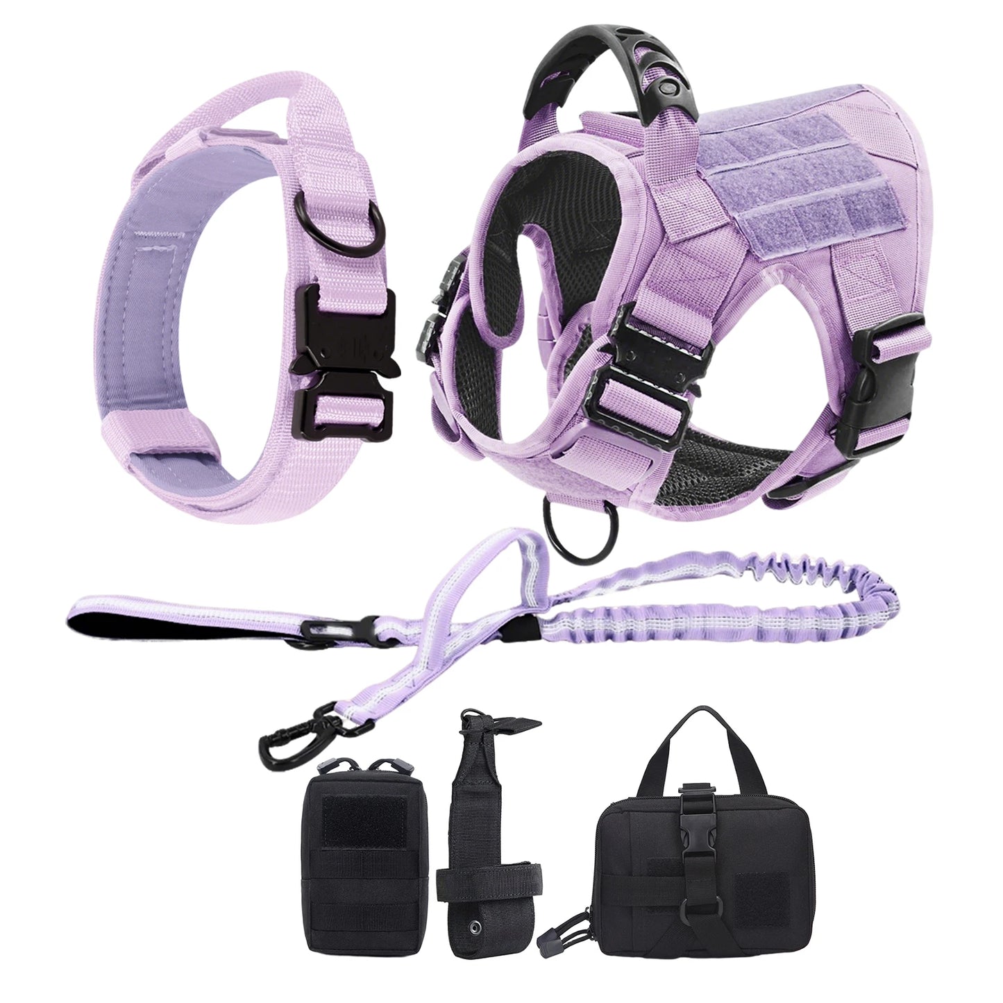 Military Camouflage Dog Harness With Adjustable Leash