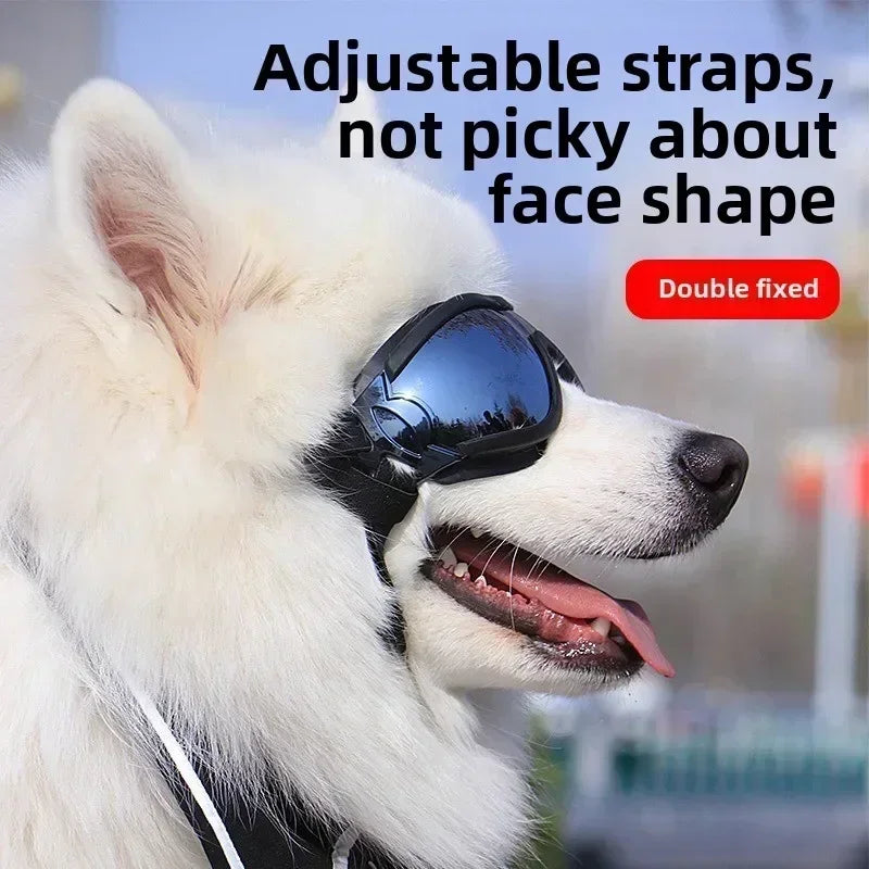 Dog Goggles Adjustable Anti UV Windproof Sunglasses for All Breeds