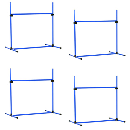 Dog Agility Training Kit Is A 4-piece Set of Dog Agility Training Equipment, Including 4 Height-adjustable Interlocking Obstacle Courses and A Carrying Bag