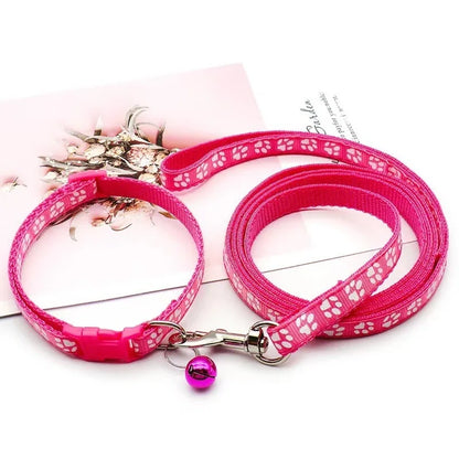 1pc Cute Dog Leash and Collar Set 1.2M for Puppy Cat Traction Rope Dog Collar Harness Durable Walking Pet Supplies Anti-lost