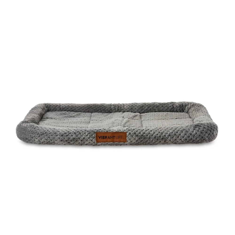 Cozy Dog Crate Mat 30 Inch Padded Cushion Plush Foam Support Soft Fabric Machine Washable Bolstered Pet Bed