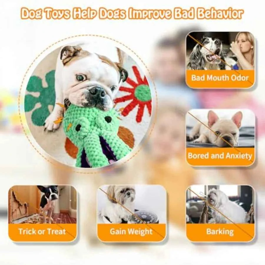 Large Squeaky Dog Toys- Plush Dog Toys with Soft Fabric for Small, Medium, and Large Dogs Daily Companionship, Training Reward