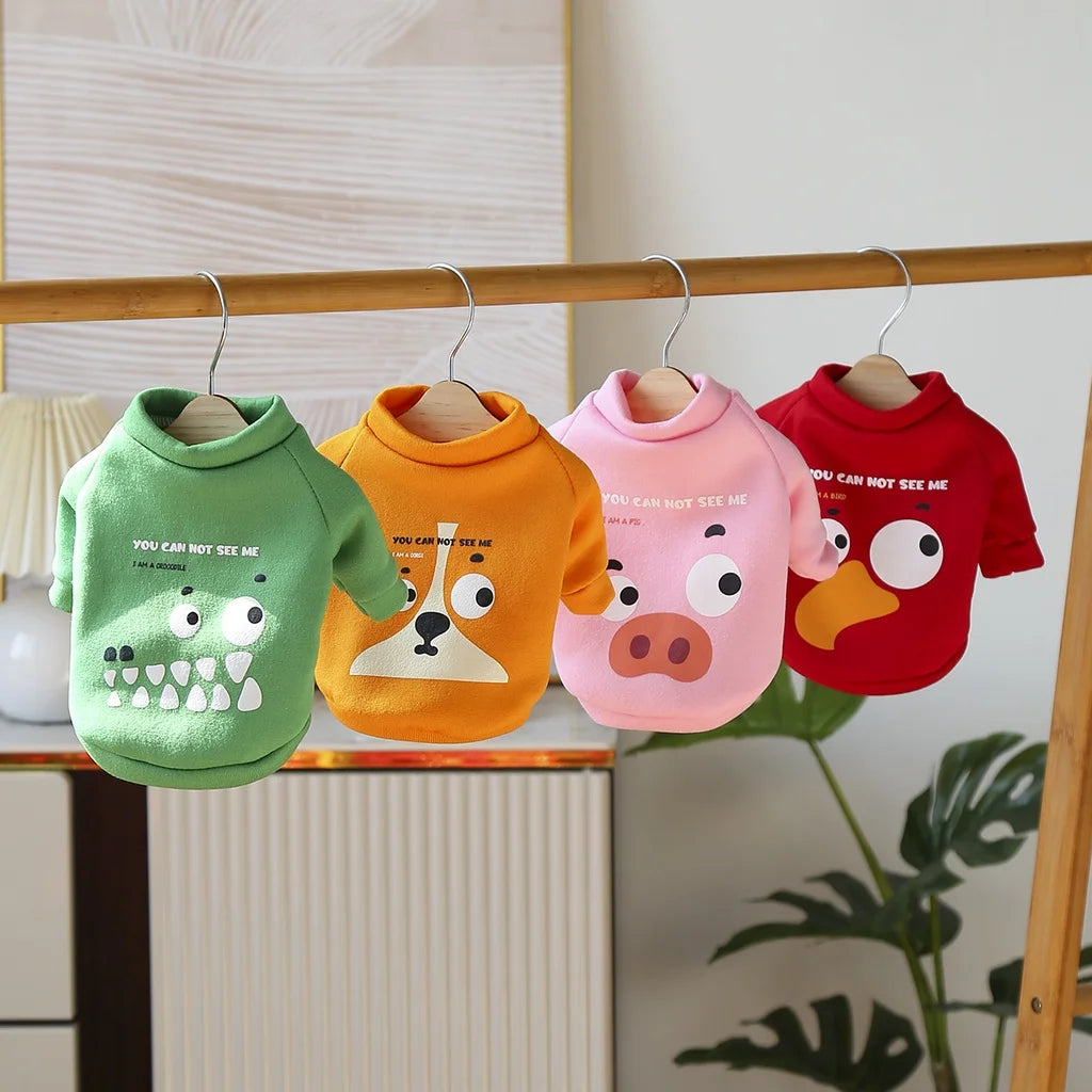 Pet Clothes Cartoon Sweater Dog Shirt Autumn And Winter Cat And Dog Pullover Sweater