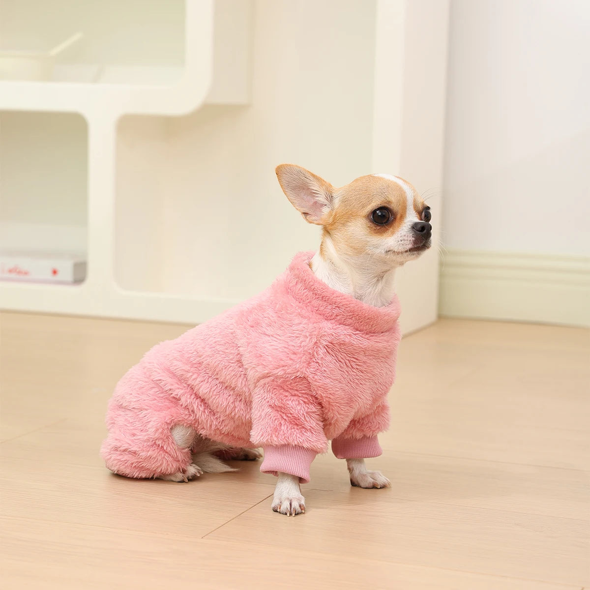 Winter Warm Flannel Dog Jumpsuit for Pets Cozy Comfort