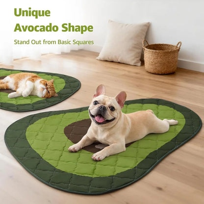 Dog Cooling Mat Avocado Design Self Cooling Waterproof Bed