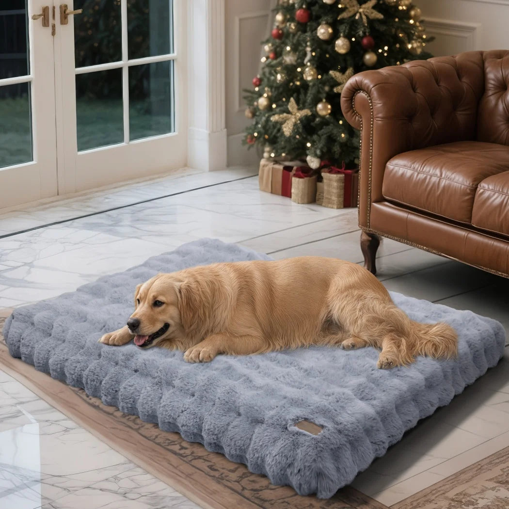 Ultra Plush Dog Bed Soft Pet Cushion Large Dog Crate Puppy Mattress Washable Mat