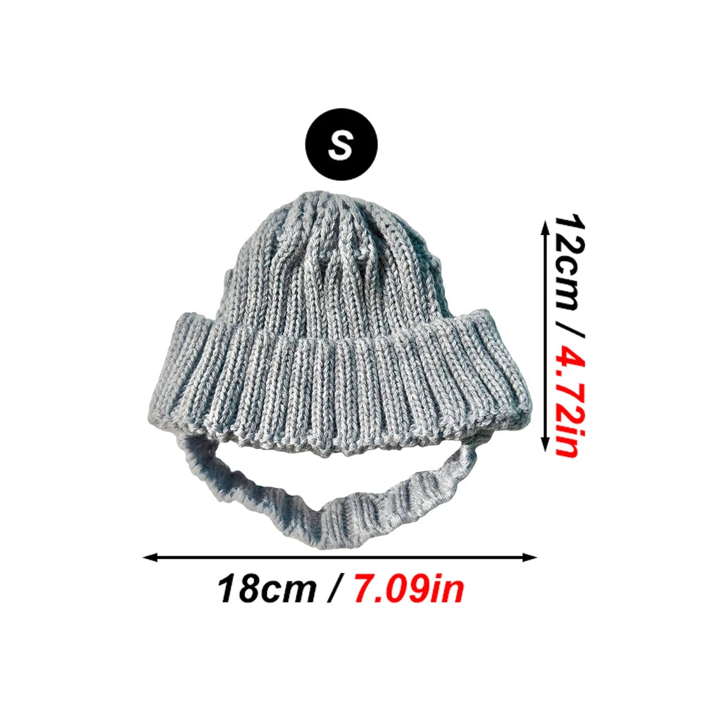 NONECN Warm Knitted Hat For Maltese Dogs Indoors Outdoors