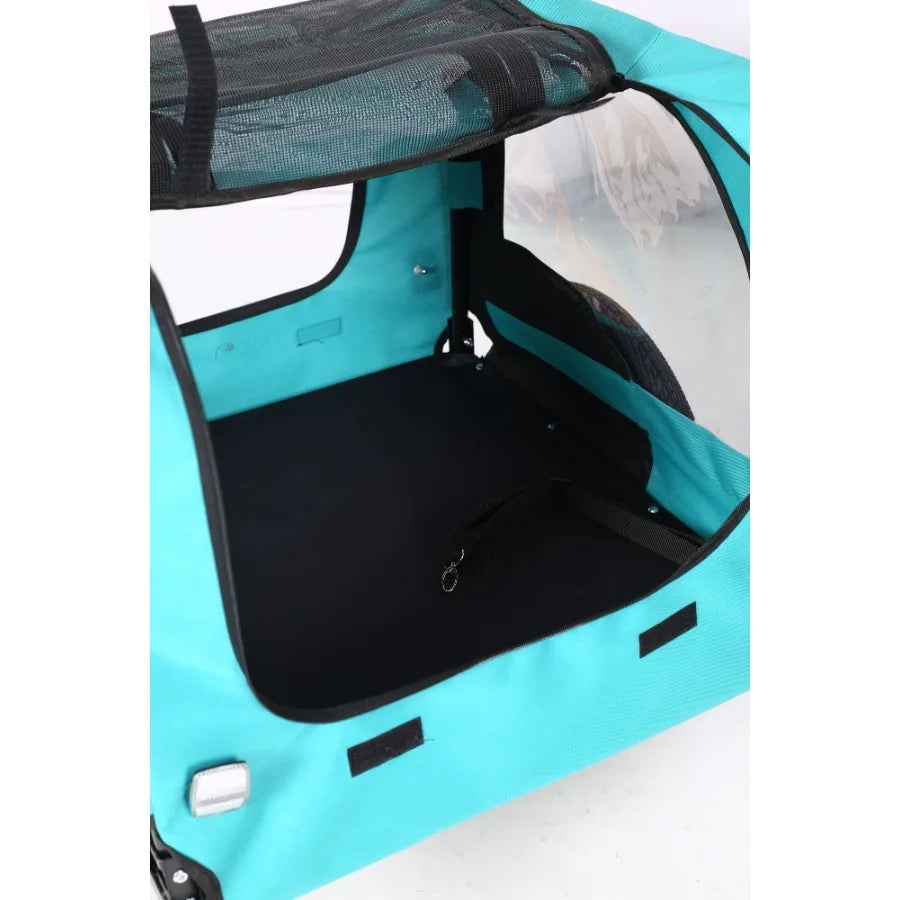 Light Green Foldable Pet Jng Stroller Dog Carriers Bicycle Trailer Pet Dog Cat Bike Trailer